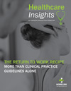 Healthcare Insights: The Return to Work Recipe-More than Clinical Practice Guidelines Alone 